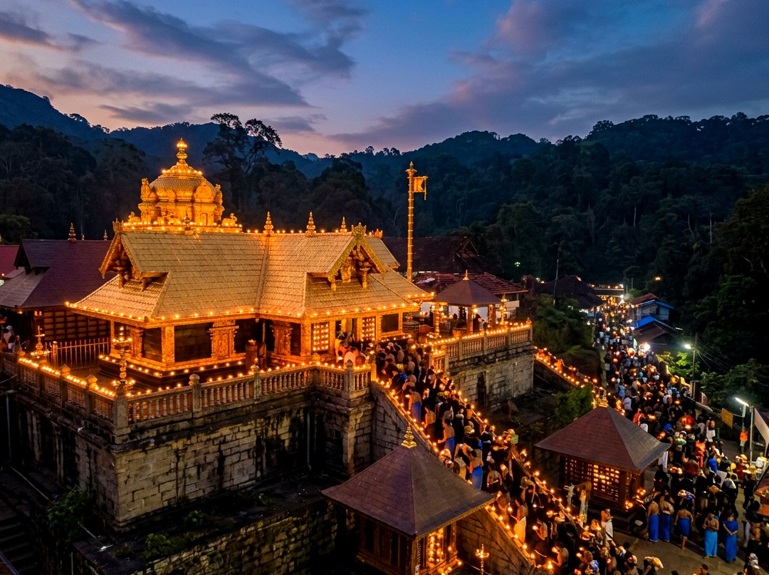 San Travels cab ready for Sabarimala pilgrimage on Kerala highway